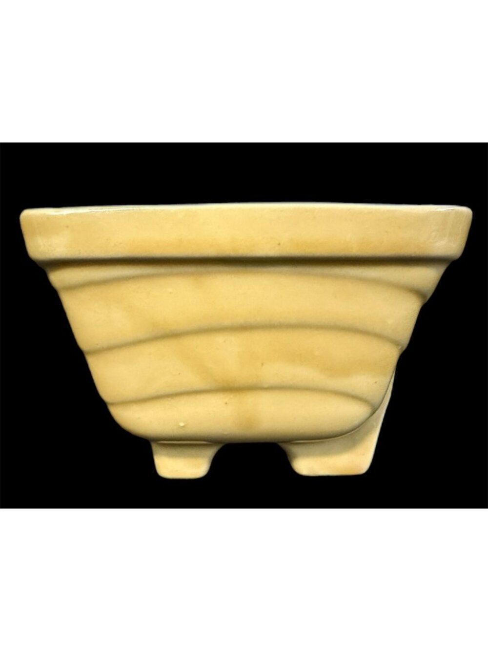 California Pottery Gold Mustard Planter 6 Footed 1267-USA Vintage **READ**